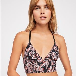 NWOT Free People Skylar Paisley Longline Bra